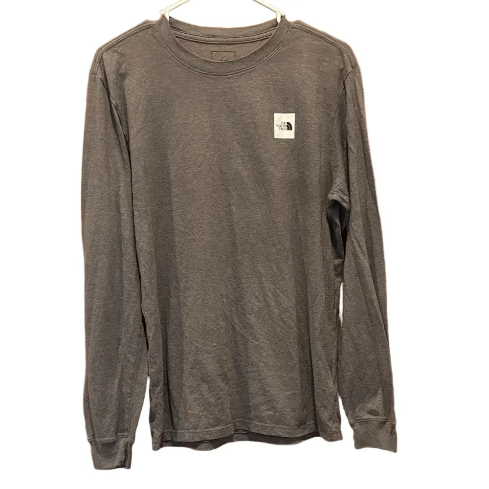 The North Face Men’s Box Logo Dark Grey Long Sleeve T-Shirt Size Small